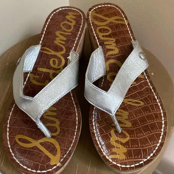Sam Edelman ladies heels wedge sandals size 8M - Picture 1 of 10